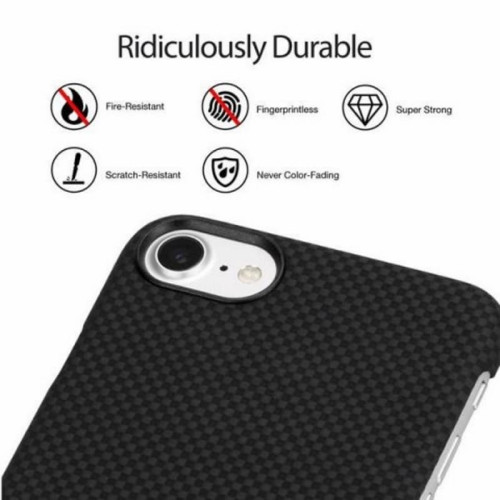 Чехол iPhone 7/8/SE(2020) Pitaka MagEZ Case Черно-Серый(шахматное плетение)/Кевлар (арамид) в рассрочку без первоначального взноса и переплат