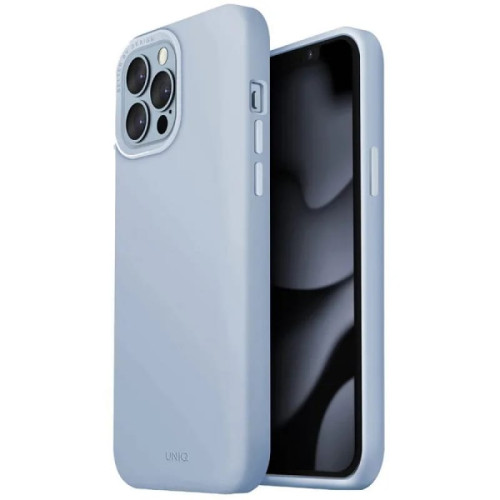 Чехол iPhone 13 Pro Uniq Lino Hue Silicone Arctic Blue в рассрочку без первоначального взноса и переплат