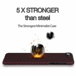 Чехол iPhone 7/8 Plus Pitaka MagEZ Case Черно-Красный (в полоску)/Кевлар (арамид)