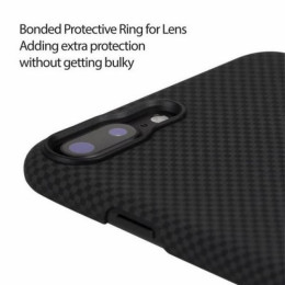 Чехол iPhone 7/8 Plus Pitaka MagEZ Case Черно-Серый(шахматное плетение)/Кевлар (арамид)