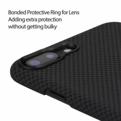 Чехол iPhone 7/8 Plus Pitaka MagEZ Case Черно-Серый(шахматное плетение)/Кевлар (арамид) в рассрочку без первоначального взноса и переплат