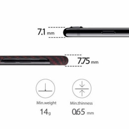 Чехол iPhone 7/8 Plus Pitaka MagEZ Case Черно-Красный (в полоску)/Кевлар (арамид)