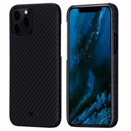 Чехол iPhone 12 Pro Max Pitaka MagEZ Case Черно-Серый/Кевлар (арамид)