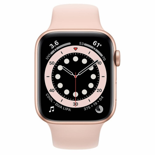 Apple Watch S6 44mm Gold Aluminum Case / Pink Sand Sport Band в рассрочку без первоначального взноса и переплат
