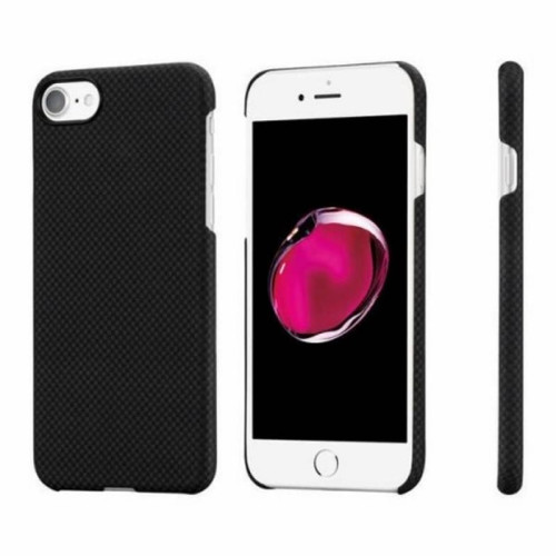 Чехол iPhone 7/8/SE(2020) Pitaka MagEZ Case Черно-Серый(шахматное плетение)/Кевлар (арамид) в рассрочку без первоначального взноса и переплат
