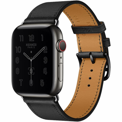 Apple Watch Hermès S6 44mm (Cellular) Space Black Stainless Steel Case / Noir Single Tour в рассрочку без первоначального взноса и переплат