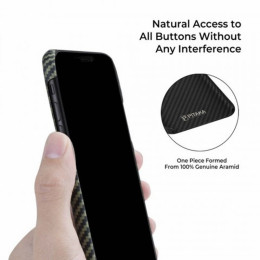 Чехол iPhone 11 Pitaka Черно-Зеленый/Кевлар (арамид)