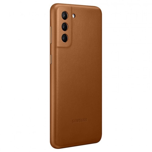 Чехол-накладка Samsung Galaxy S21 Plus Leather Cover Brown в рассрочку без первоначального взноса и переплат