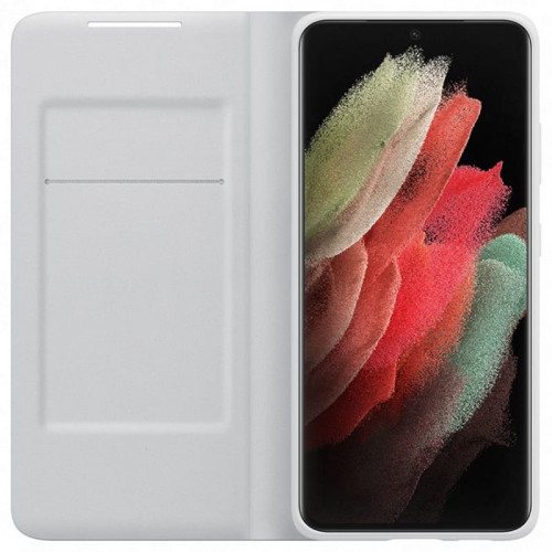 Чехол-книга Samsung Galaxy S21 Ultra LED View Cover Light Grey в рассрочку без первоначального взноса и переплат