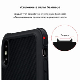Чехол iPhone XS Max Pitaka MagEZ Case Pro (Противоударный) Черно-Серый (в полоску)/Кевлар (арамид)