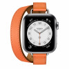 Apple Watch Hermès S6 40mm (Cellular) Silver Stainless Steel Case / Orange Attelage Double Tour в рассрочку без первоначального взноса и переплат