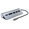 Адаптер Satechi Type-C Combo Port 3-USB-A + SD/MicroSD Gray в рассрочку