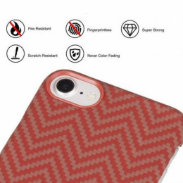 Чехол iPhone 7/8/SE(2020) Pitaka MagEZ Case Красно-Оранжевый (в полоску)/Кевлар (арамид)