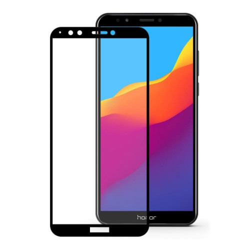Защитное стекло 3D для Honor 7A Pro Черное в рассрочку без первоначального взноса и переплат